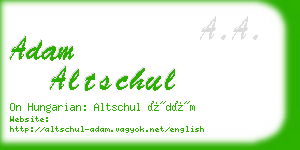 adam altschul business card
